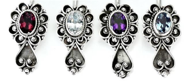 14g 7/16" Bali Spade Sterling Silver Navel Belly Jewelry