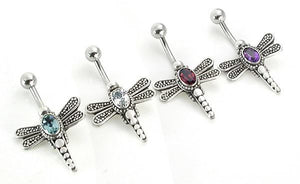 14g 7/16" DragonFly Bali Indonesia Fine Navel Ring