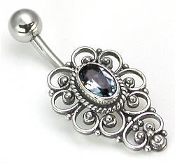 14g 7/16" 5 Hearts Indonesian Wholesale Navel Ring