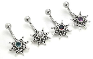 14g 7/16" The Sun Indonesian Wholesale Navel Rings