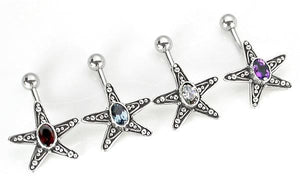 14g 7/16" Sea Star Indonesian Wholesale Belly Rings