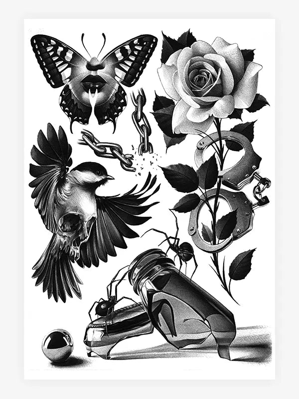 Echoes of Time — 25 Years of Tattoo Art — Hardcover Book + Travel Tool Book