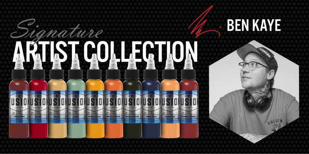 Ben Kaye 10-Color Palette Signature Set — Fusion Tattoo Ink — 1oz
