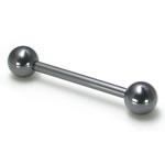 18g Externally Threaded PVD Black Titanium Straight Barbell — Price Per 1