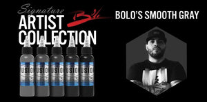 Bolo Smooth Gray 5-Color Palette Signature Set — Fusion Tattoo Ink — 1oz