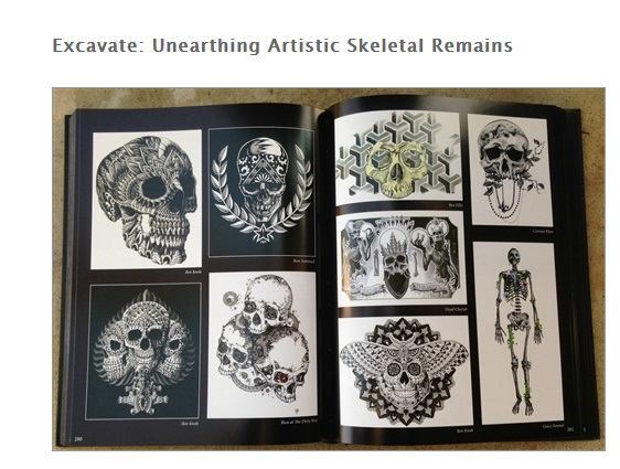 Excavate: Unearthing Artistic Skeletal Remains by Jinxi Caddel - Hardcover Book