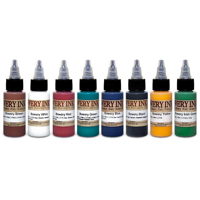 Bowery Ink 1oz Set — Intenze Tattoo Ink — 8 Bottles