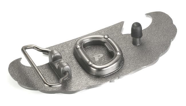 Mudflap Crest with Wings Bottle Buckle Opener - Belt Buckles