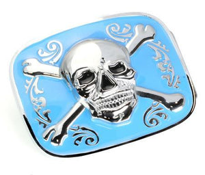 Skull N Bones Rectangle Belt Buckles