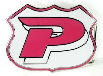 Highway Pink Double P Painful Pleasures Belt Buckle Wholesale