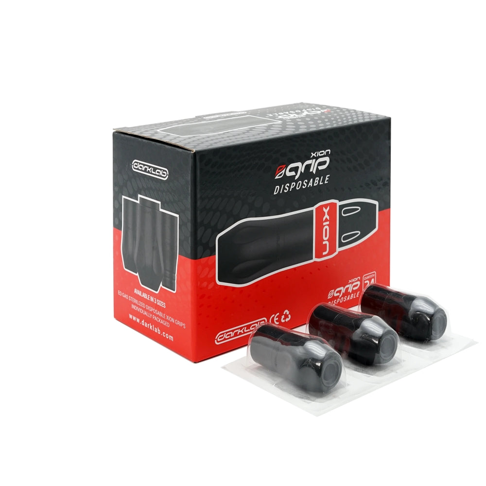 FK Irons Classic Xion 32mm Disposable Tattoo Grips — Black — Box of 24