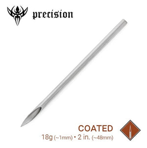 18g Sterilized 2" Coated Piercing Needles — Box of 100