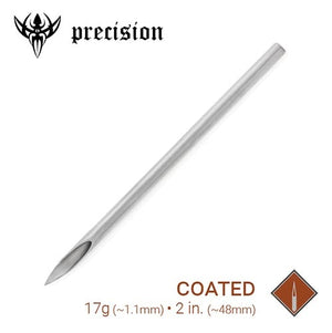 17g Sterilized 2" Coated Piercing Needles — Box of 100