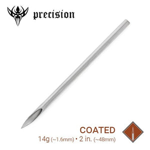 14g Sterilized 2" Coated Piercing Needles — Box of 100