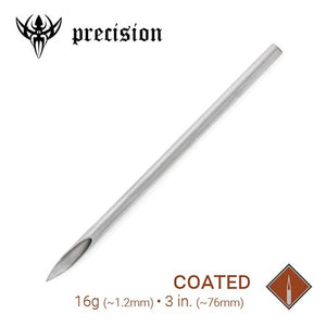 16g Sterilized 3" Coated Piercing Needles — Box of 100