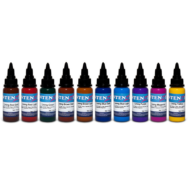 Color Lining 1oz Series — Intenze Tattoo Ink — 10 Bottles