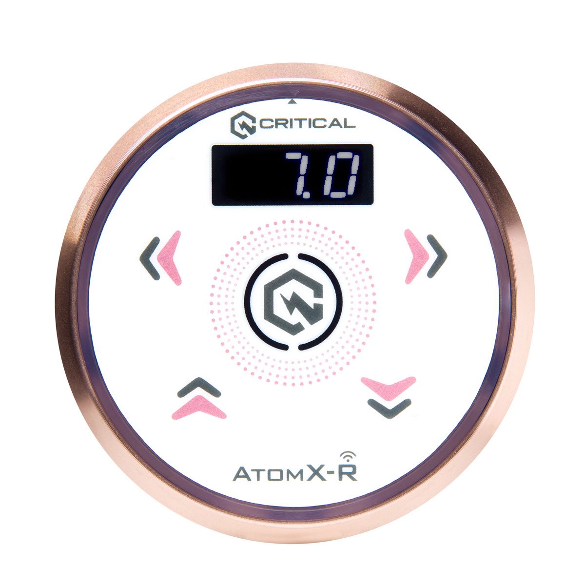 Critical Tattoo® Atom X-R Power Supply — Rose Gold with White Overlay