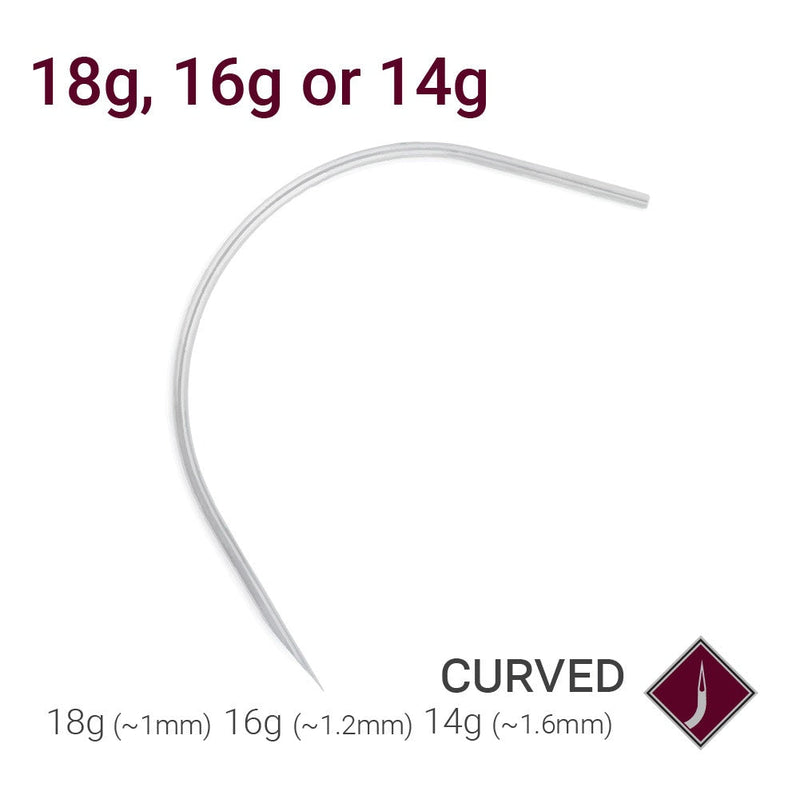 Precision Curved Piercing Needle — Pick Quantity