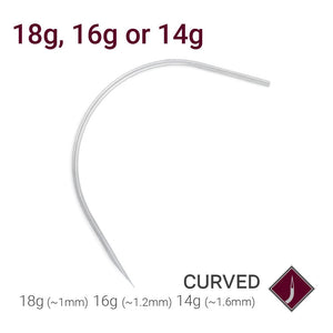 Precision Curved Piercing Needle — Pick Quantity