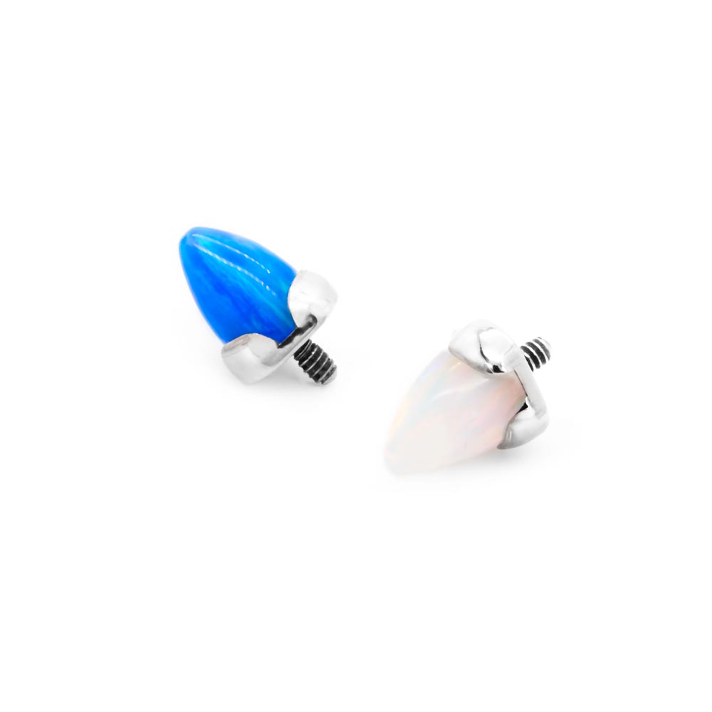 Bullet-Cut Opal Titanium Top - Threaded
