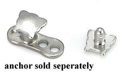 14g - 12g Internally Threaded Butterfly Top - Price Per 1