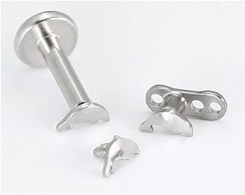 14g - 12g Internally Threaded Dolphin Top - Price Per 1