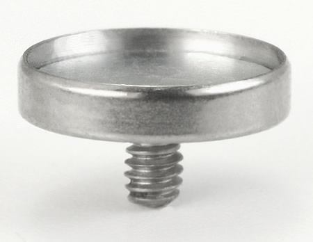 Tilum 14g - 12g Internally Threaded 5mm Magnetic Dermal Base for Magnetic Top - Price Per 1