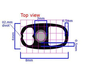 Dermal Titanium Anchor with 2-Hole Oval Base
