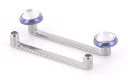 Tilum 16g Internally Threaded Flat Titanium Surface Barbell with 2mm Rise - Price Per 1