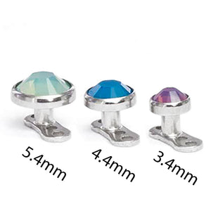 14g–12g Internally Threaded Earthen Opal Disc Top — Price Per 1