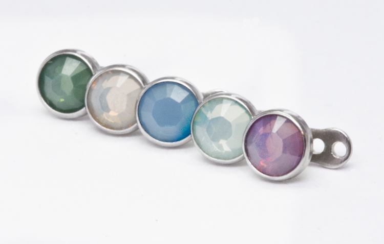 14g–12g Internally Threaded Earthen Opal Disc Top — Price Per 1