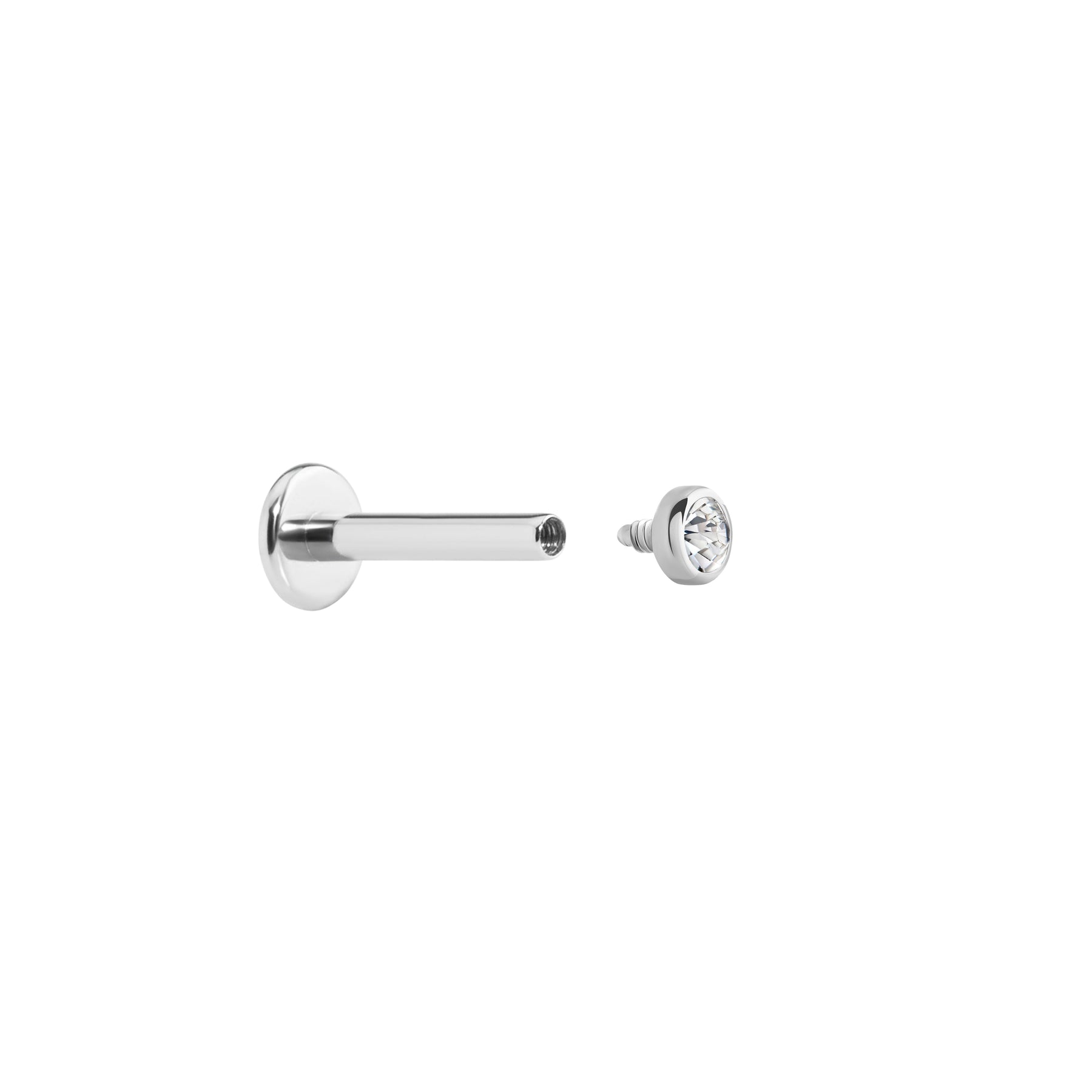 18g - 16g Internally Threaded 2.5mm Swarovski Jewel Top - Price Per 1