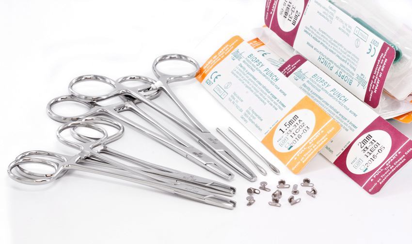 Dermal Piercing Kit with Dermal Anchor, Tops, Punches & Other Dermal Tools