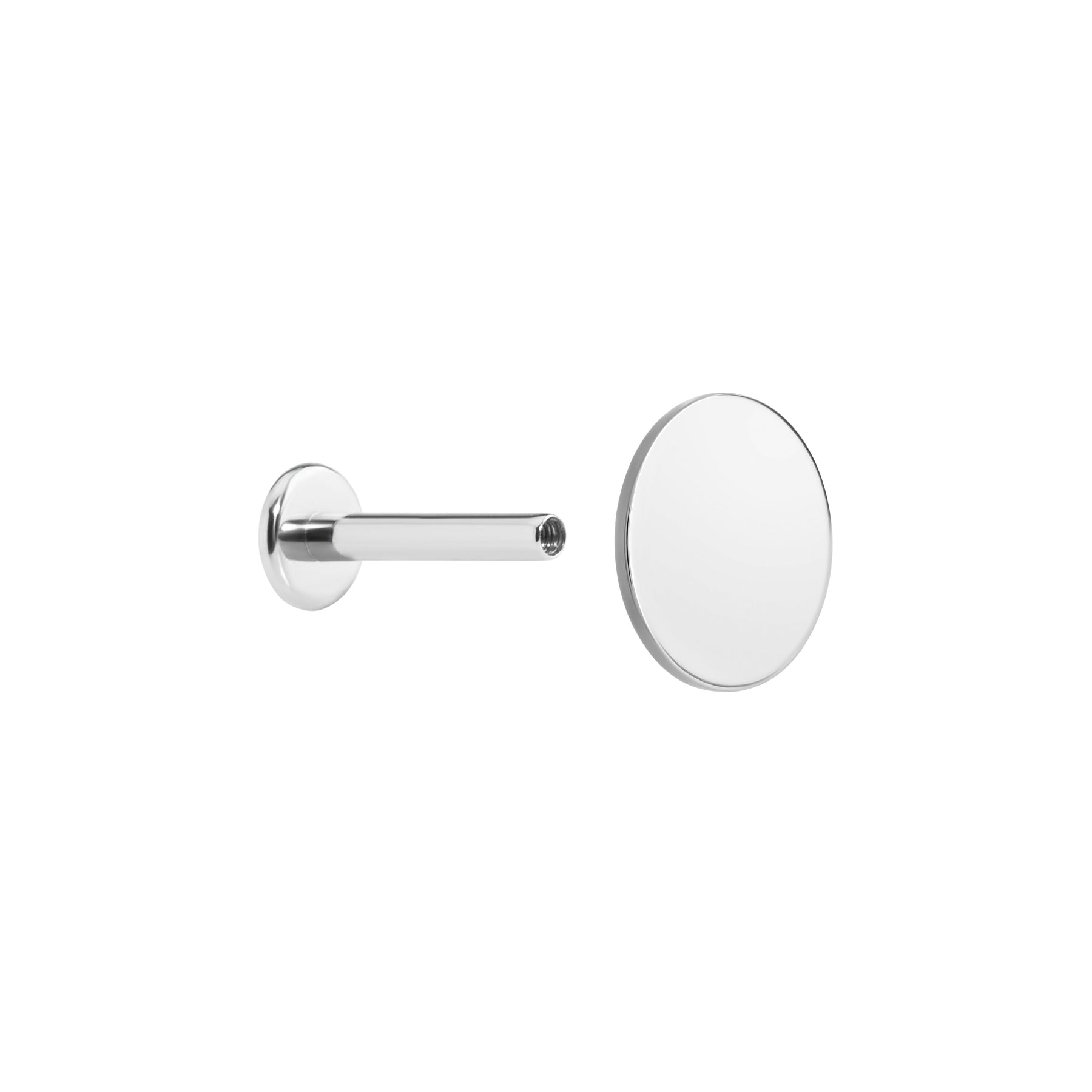 10g - 00g Internally Threaded Flat Steel Disc End - Price Per 1