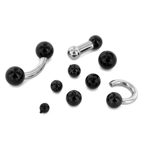 0g Internally Threaded Black PVD Coated Counter-Sunk Ball - Price Per 1