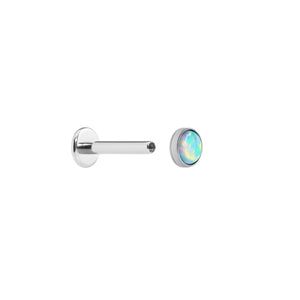 Bezel Set Opal Titanium Top - Threaded