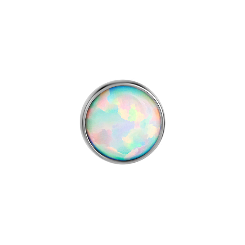 Bezel Set Opal Titanium Top - Threaded