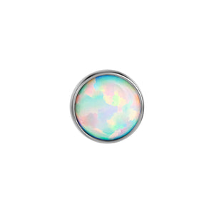 Bezel Set Opal Titanium Top - Threaded