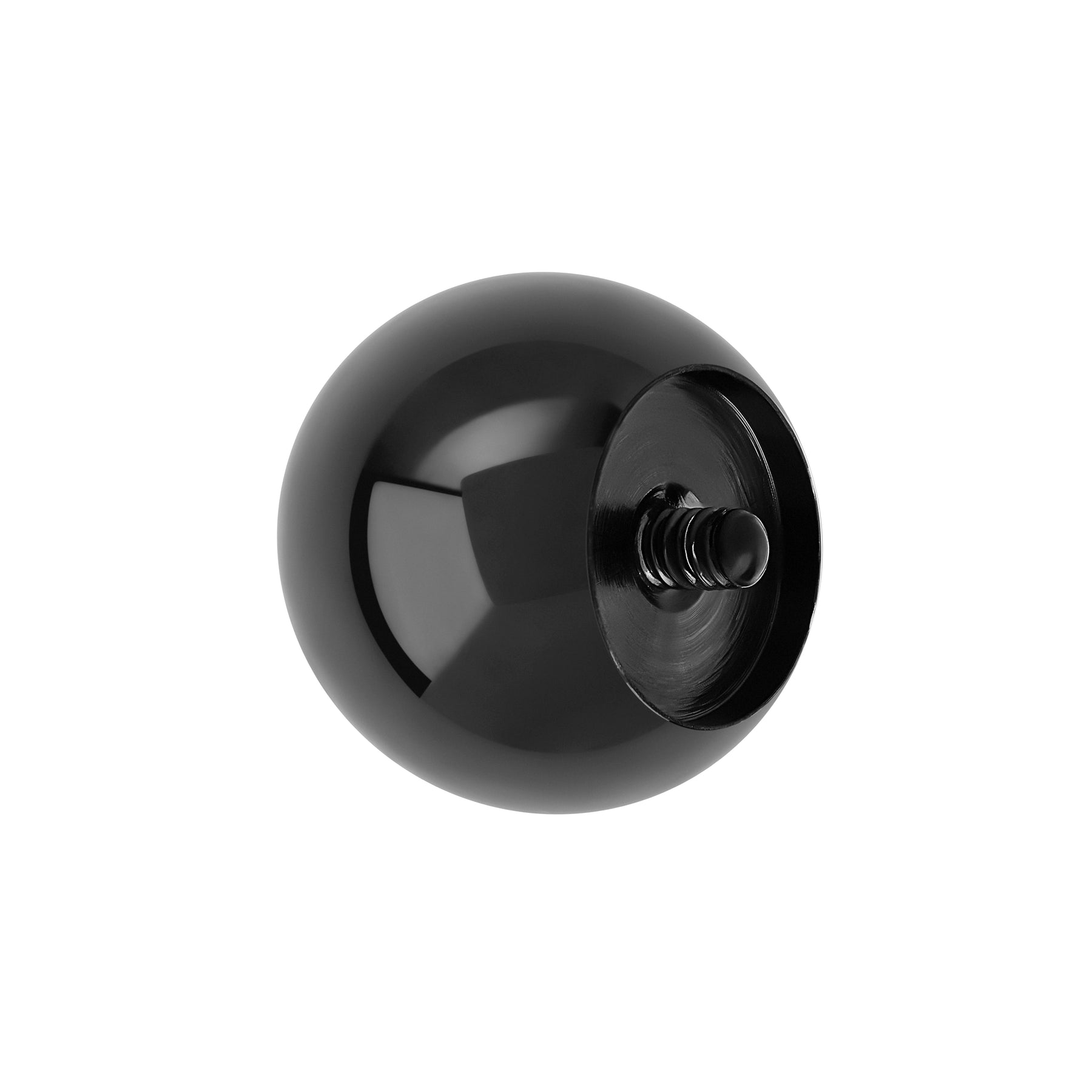 0g Internally Threaded Black PVD Coated Counter-Sunk Ball - Price Per 1