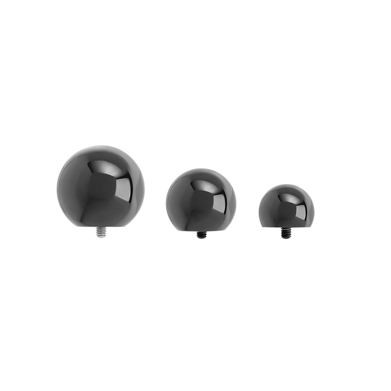 0g Internally Threaded Black PVD Coated Counter-Sunk Ball - Price Per 1
