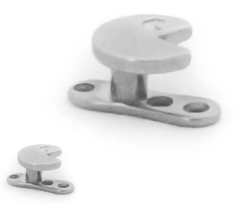 14g - 12g Internally Threaded Steel Chomp Chomp Top - Price Per 1