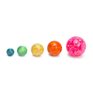 14g - 12g Internally Threaded 6mm Opal Replacement Ball - Price Per 1