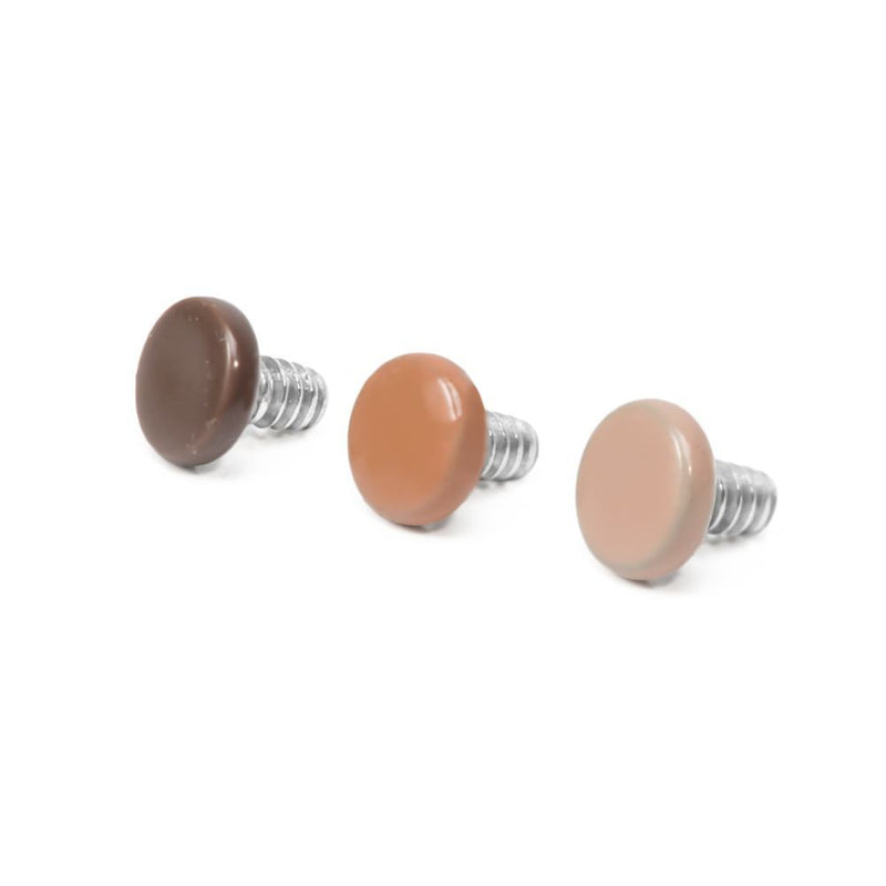 18g-16g 2mm Flesh Tone Internally Threaded Flat Disc Top - Price Per 1