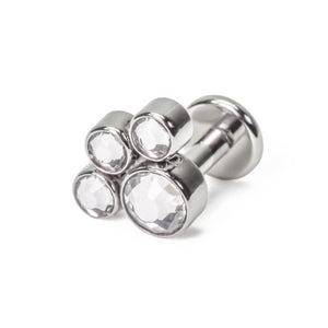 Tilum 14g-12g Internally Threaded Jewel Paw Print Cluster Top - Price Per 1