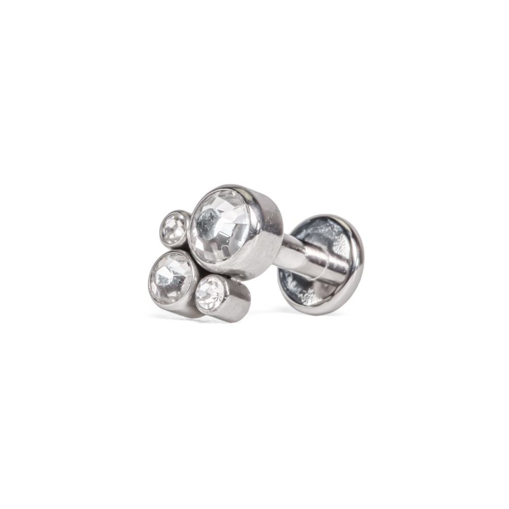 Tilum 14g-12g Internally Threaded Jewel Bubble Cluster Top - Price Per 1