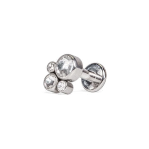Tilum 14g-12g Internally Threaded Jewel Bubble Cluster Top - Price Per 1