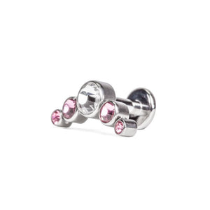 Tilum 14g-12g Internally Threaded Crescent Cluster Top - Choose 4mm Jewel Color - Price Per 1