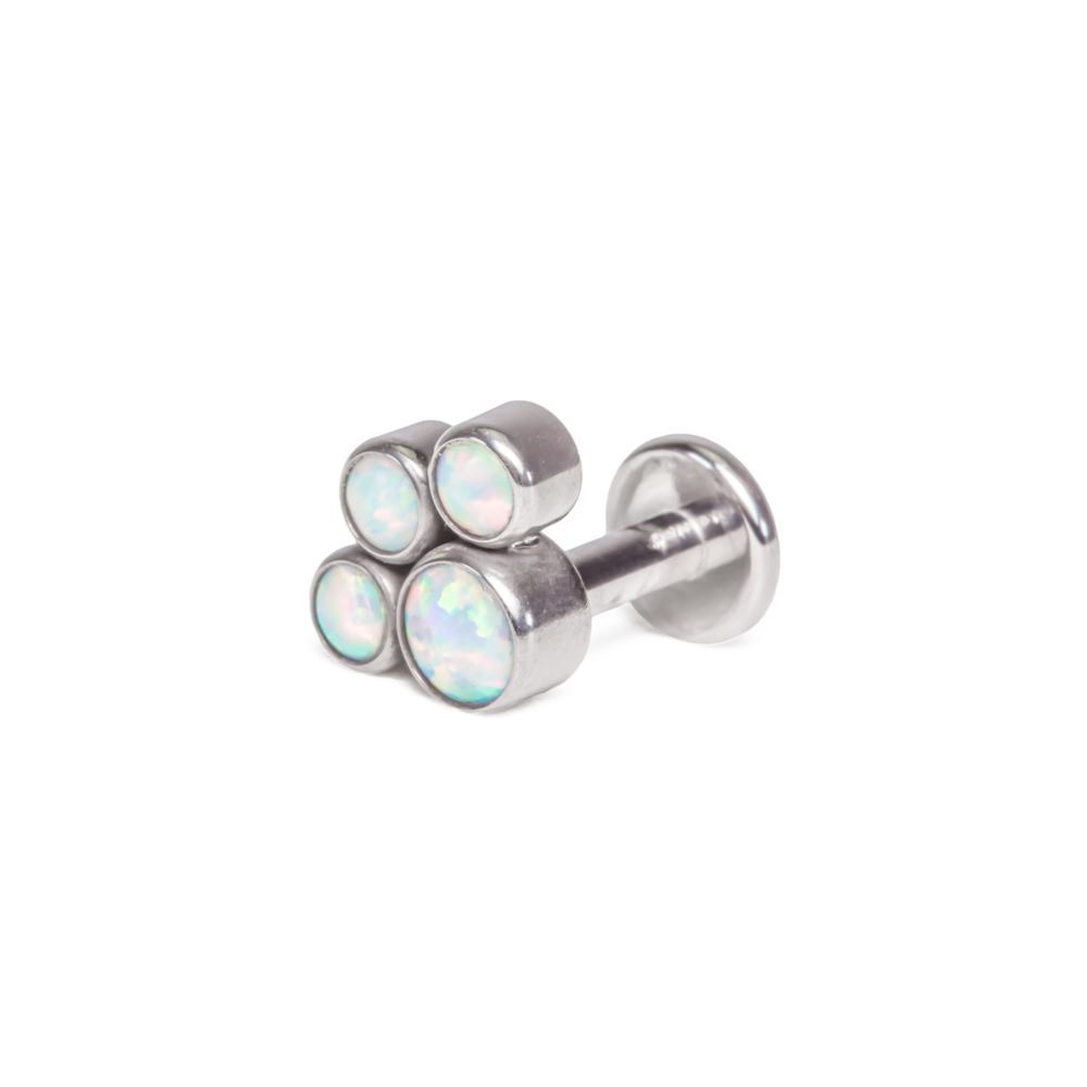 Tilum 14g-12g Internally Threaded Opal Paw Print Cluster Top  - Price Per 1