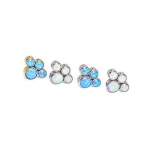 Tilum 14g-12g Internally Threaded Opal Paw Print Cluster Top  - Price Per 1