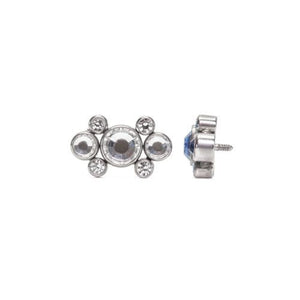 Tilum 18g-16g Internally Threaded Jewel Galaxy Cluster Top - Price Per 1
